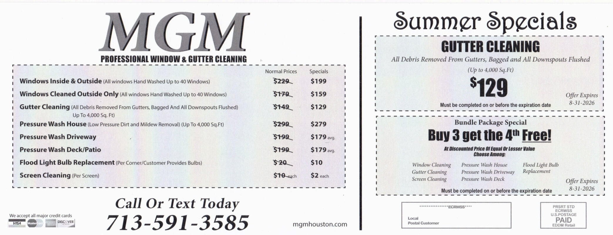 MGM Houston,TX Specials MGM Houston,TX Specials